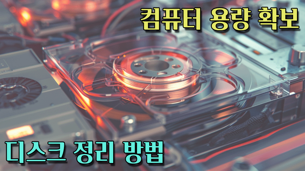 컴퓨터 용량 확보 디스크 정리 방법